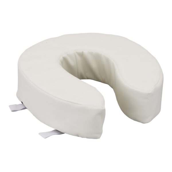 Padded Toilet Seat Riser Nova 4 Inch Height White 300 lbs. Weight Capacity